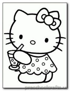 cat coloring pages for preschooler