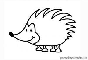 free hedgehog coloring pages for kids