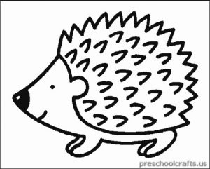 free printable hedgehog coloring page for child