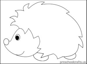 free printable hedgehog coloring pages for children