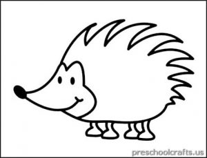 printable hedgehog colouring pages for kids