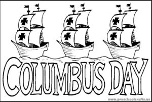 Columbus Day Coloring Pages - 1492-christoper-columbus-day-coloring-page-kindergarten