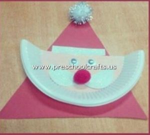 santa-claus-craft-from-paper-plate