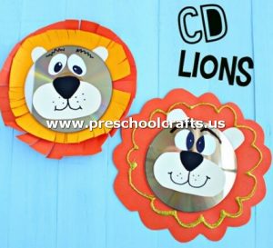 lion-craft-idea-from-cd-for-kids