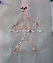 making-skeleton-with-ear-sticks