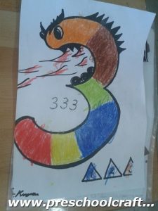 number-three-coloring-page