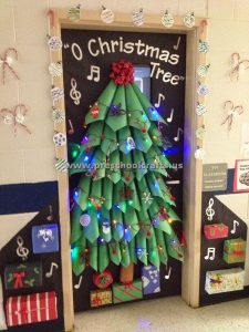 door christmas tree crafts