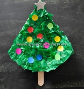 easy paper plate christmas tree for kids