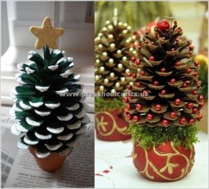 Pine Cone Christmas Tree Ornaments Christmas