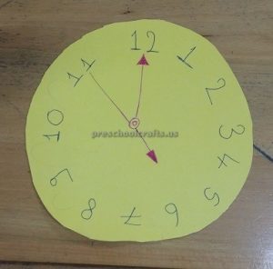clock craft for toddler