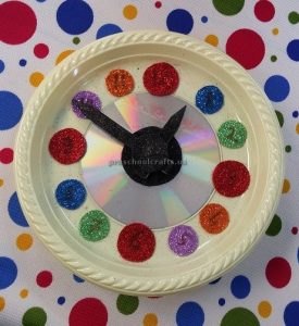 craft ideas related to clock theme for kindergarten