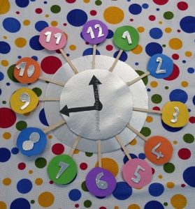 craft ideas related to clock theme for toddler