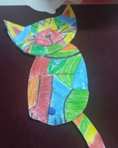 craft ideas to cat template for preschool
