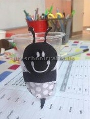 paper cup bee craft ideas preschool