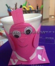 paper cup crafts related to animal for kids
