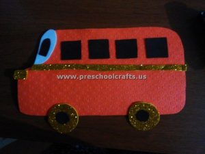preschool easy bus craft idea