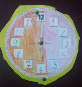 wall clock craft for kindergarten