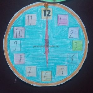 wall clock craft ideas for preschool