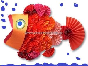 accordion paper fish craft ideas for kids