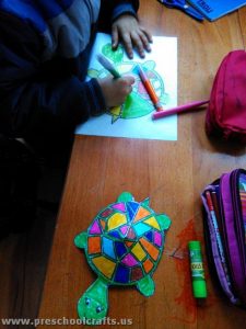 colored paper turtle crafts for kids
