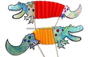 crocodile accordion paper craft ideas for kids