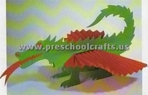 dragon accordion animals crafts for kids