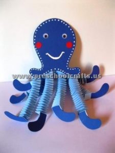 octopus accordion animals crafts