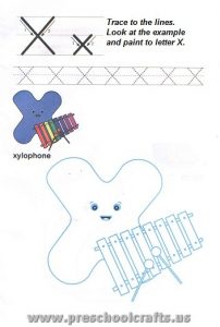 preschool letter x worksheets
