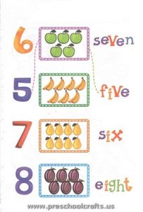 preschool numbers worksheets