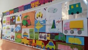 preschool vehicles bulletin board