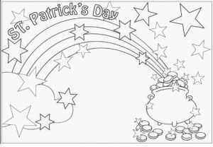 St. Patrick's Day rainbow coloring pages for preschooler