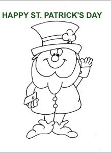 St. Patrick's Day rainbow coloring pages for preschoolers