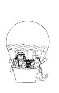 aerostat coloring pages for preschool and kindergarten