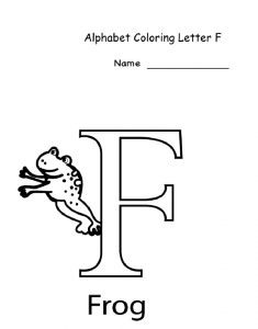alphabet coloring letter f for preschool