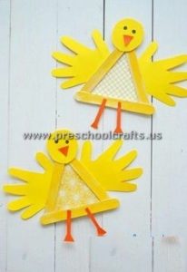 chick popsicle stick crafts for kids