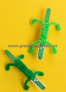 crocodile popsicle crafts for kids
