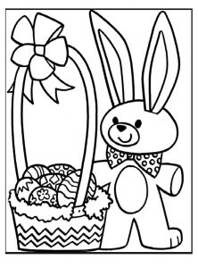 easter panda coloring pages for firstgrade