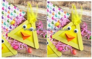 easter popsicle stick chick crafts