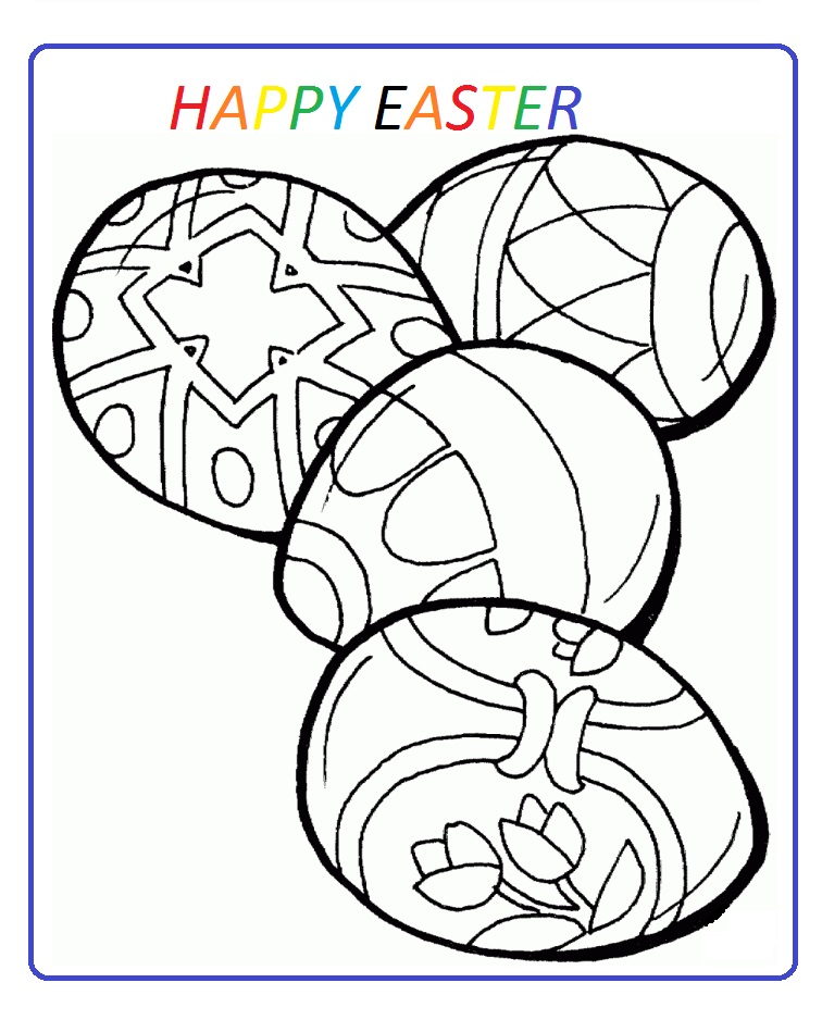happy easter free download coloring pages for preschool ...
