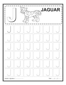 j is for jaguar worksheet preschool and kindergarten and firstgrade