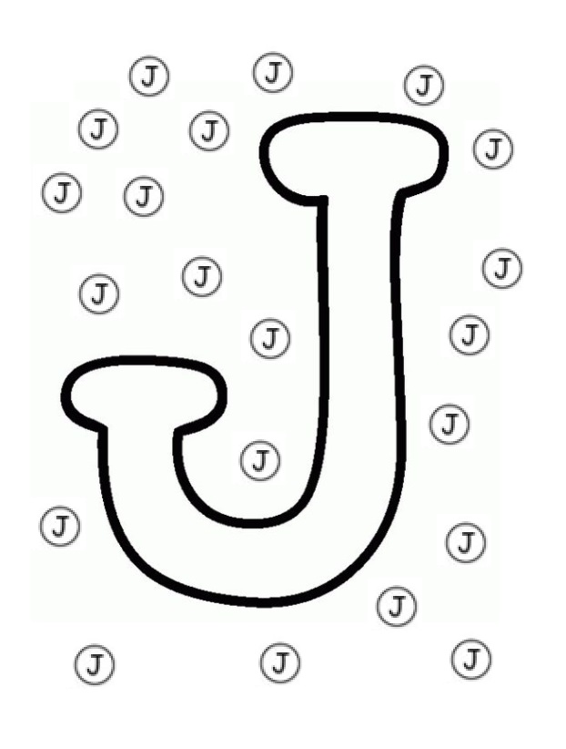 letter j coloring worksheet for preschool - Preschool Crafts