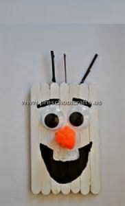 olaf popsicle stick crafts for kids
