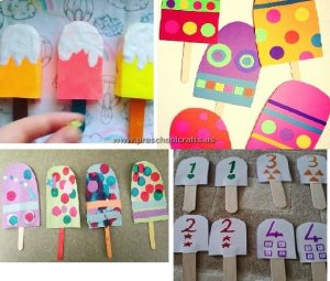 popsicle stick icecream craft ideas for kids