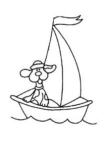 sailboat coloring pages for preschool and kindergarten - free printable