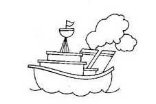 ship coloring pages for preschool and kindergarten - free printable