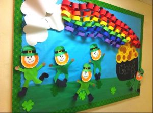 st patricks day - rainbow end of the gold bulletin board