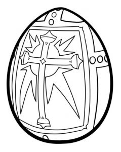 Coloring pages related to happy easter for Preschool