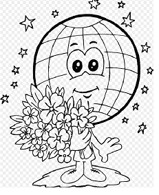 Earth Day Coloring Page for Kids