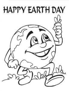 Earth Day Coloring Page for Pre-school