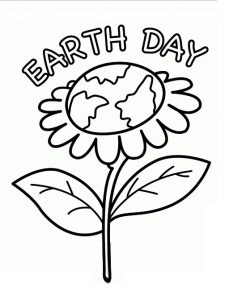 Earth Day Coloring Pages for Primary School